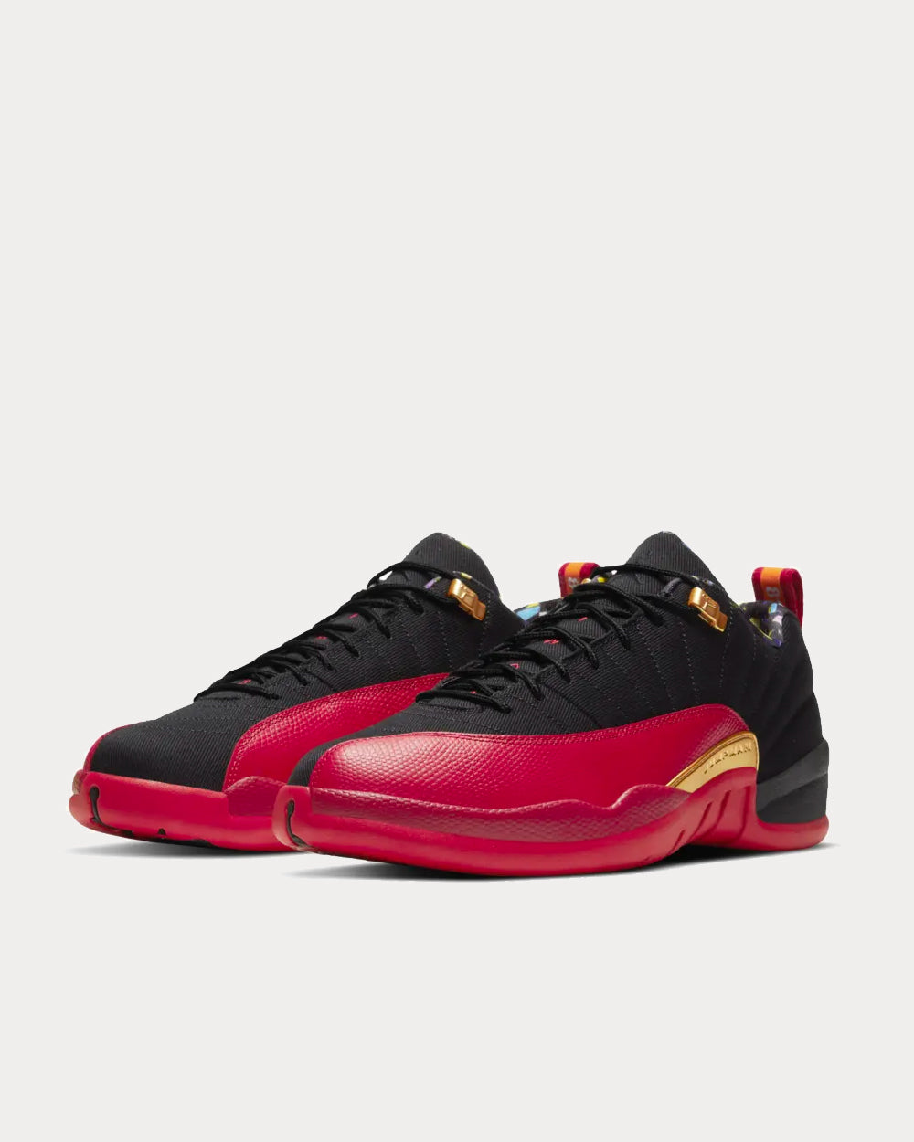 Red and gold shops jordans 12