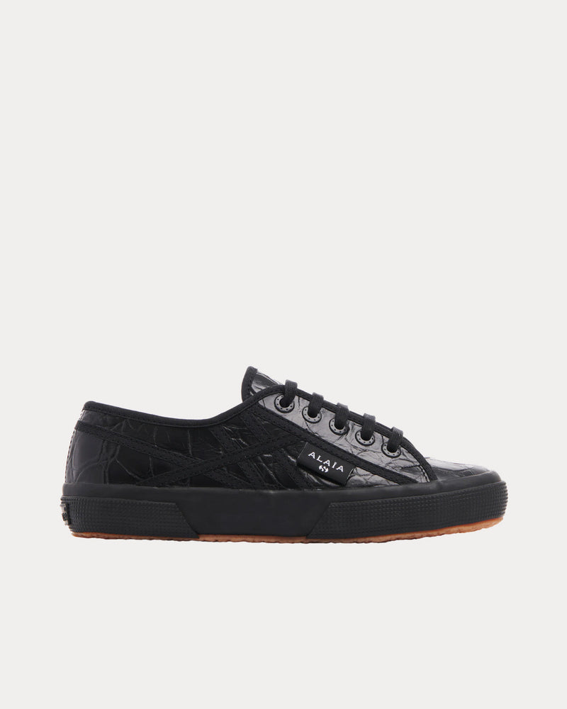 Alaïa x Superga Leather Black Low Top Sneakers - 1