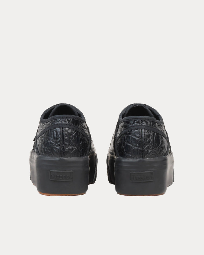 Alaïa x Superga Platform Black Low Top Sneakers - 3