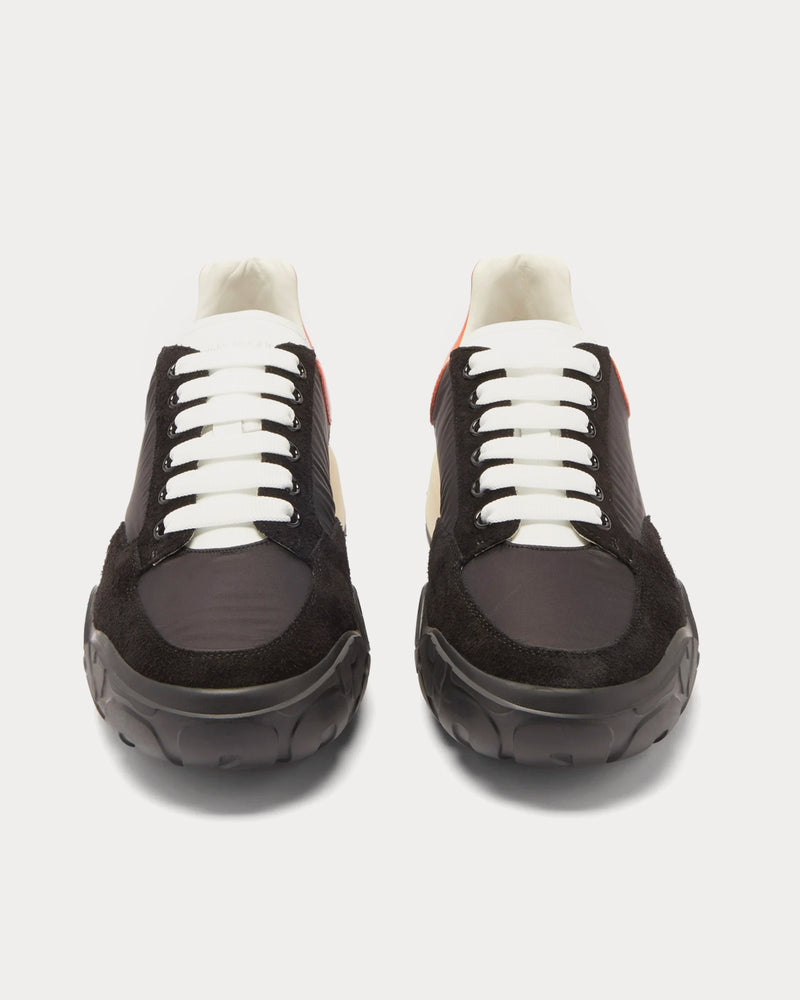 Alexander McQueen Court Panelled Black / Orange Low Top Sneakers - 2