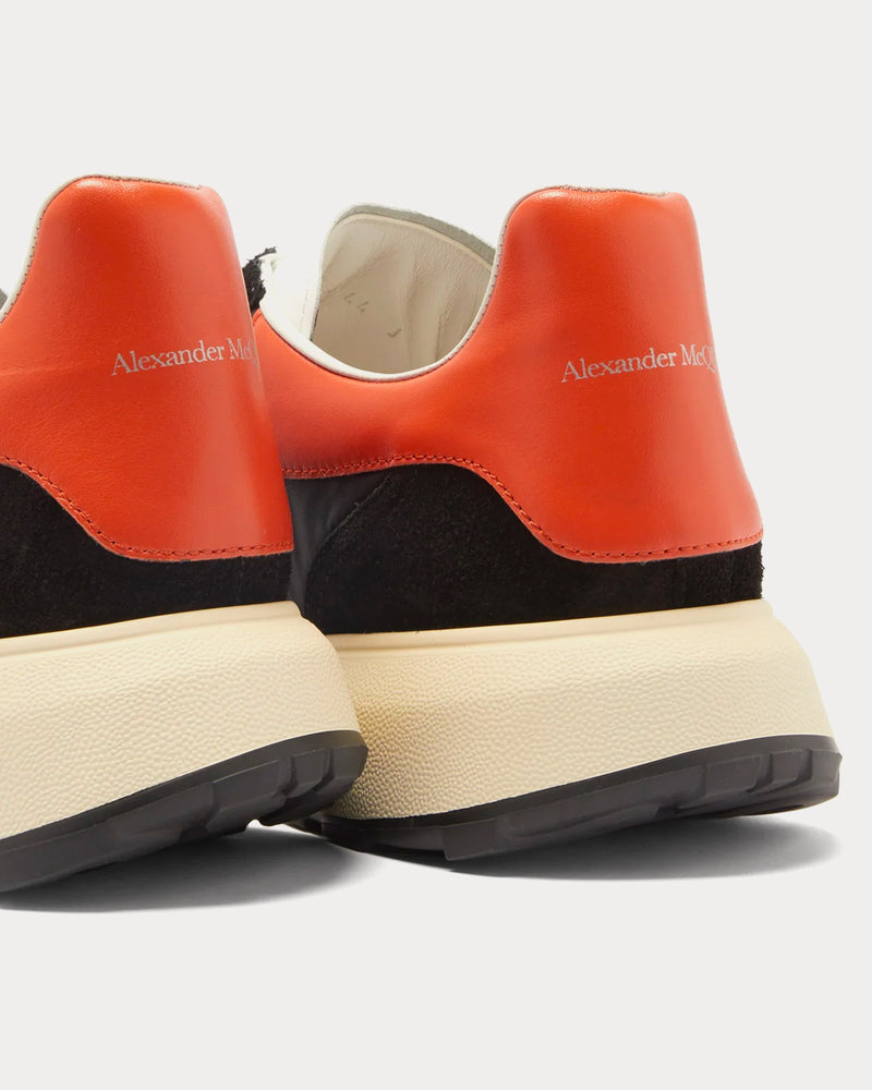 Alexander McQueen Court Panelled Black / Orange Low Top Sneakers - 4