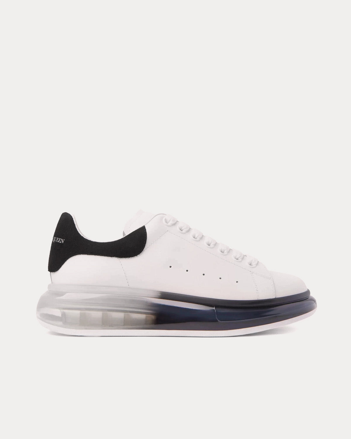 Alexander McQueen Oversized Transparent Sole White / Black Low Top Sneakers - 1