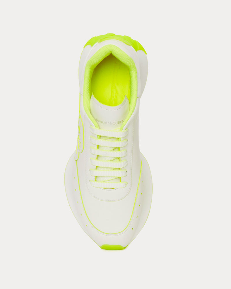 Alexander McQueen Sprint Runner White / Acid Yellow Low Top Sneakers - 2