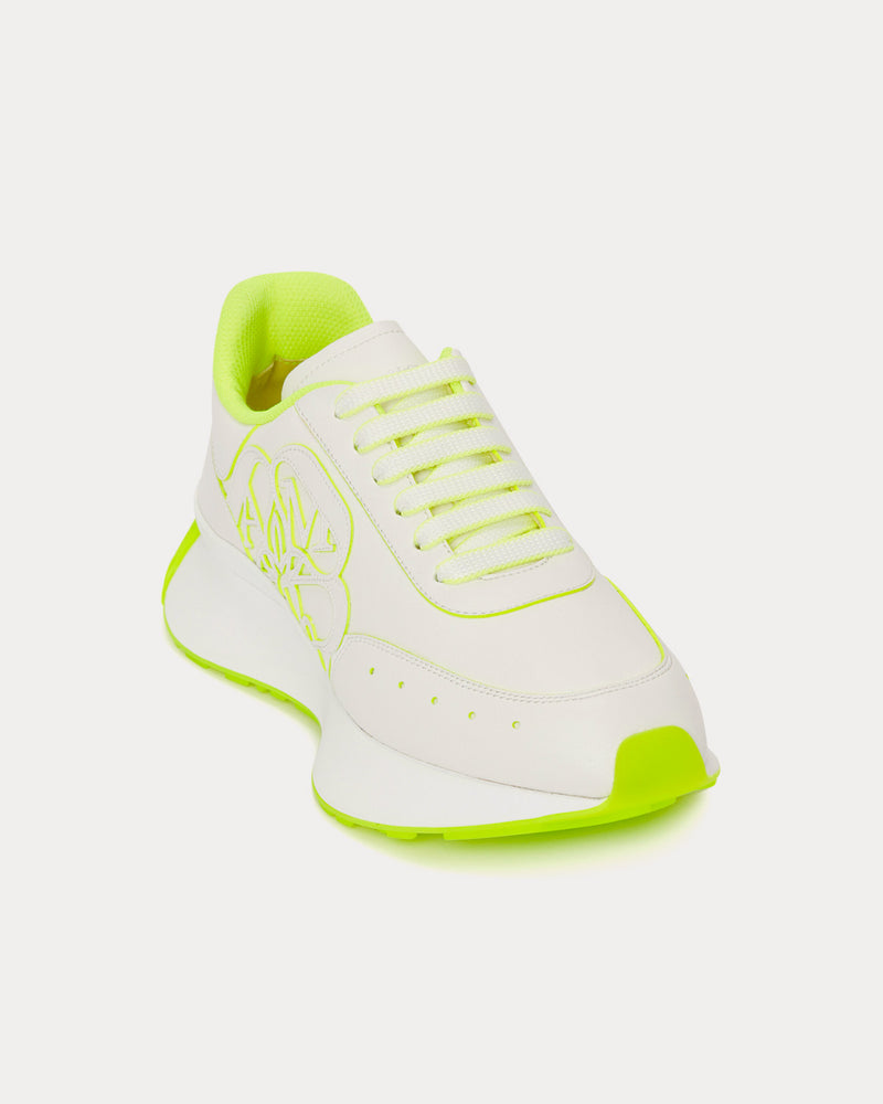 Alexander McQueen Sprint Runner White / Acid Yellow Low Top Sneakers - 3