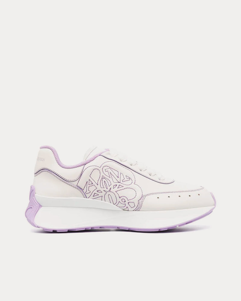 Alexander McQueen Sprint Runner White / Purple Low Top Sneakers - 1