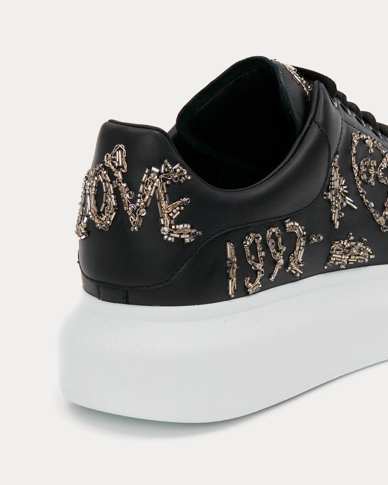 Alexander McQueen Oversized Tree Graffiti Black / Silver Low Top Sneakers - 4