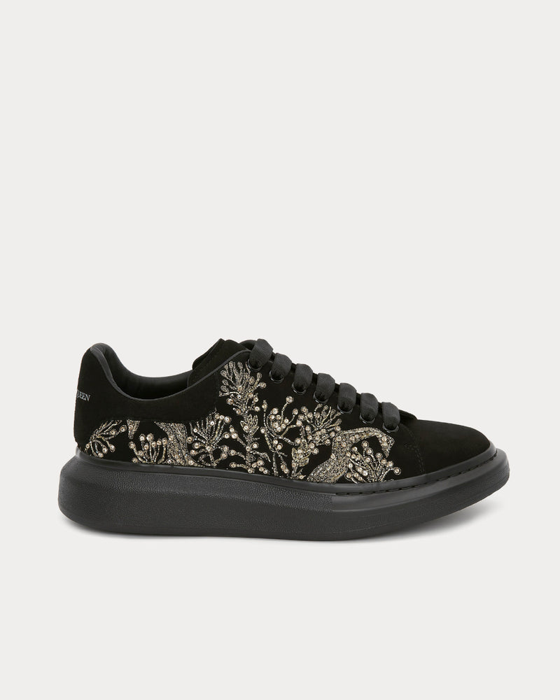 Alexander McQueen Oversized Black / Silver Low Top Sneakers - 1