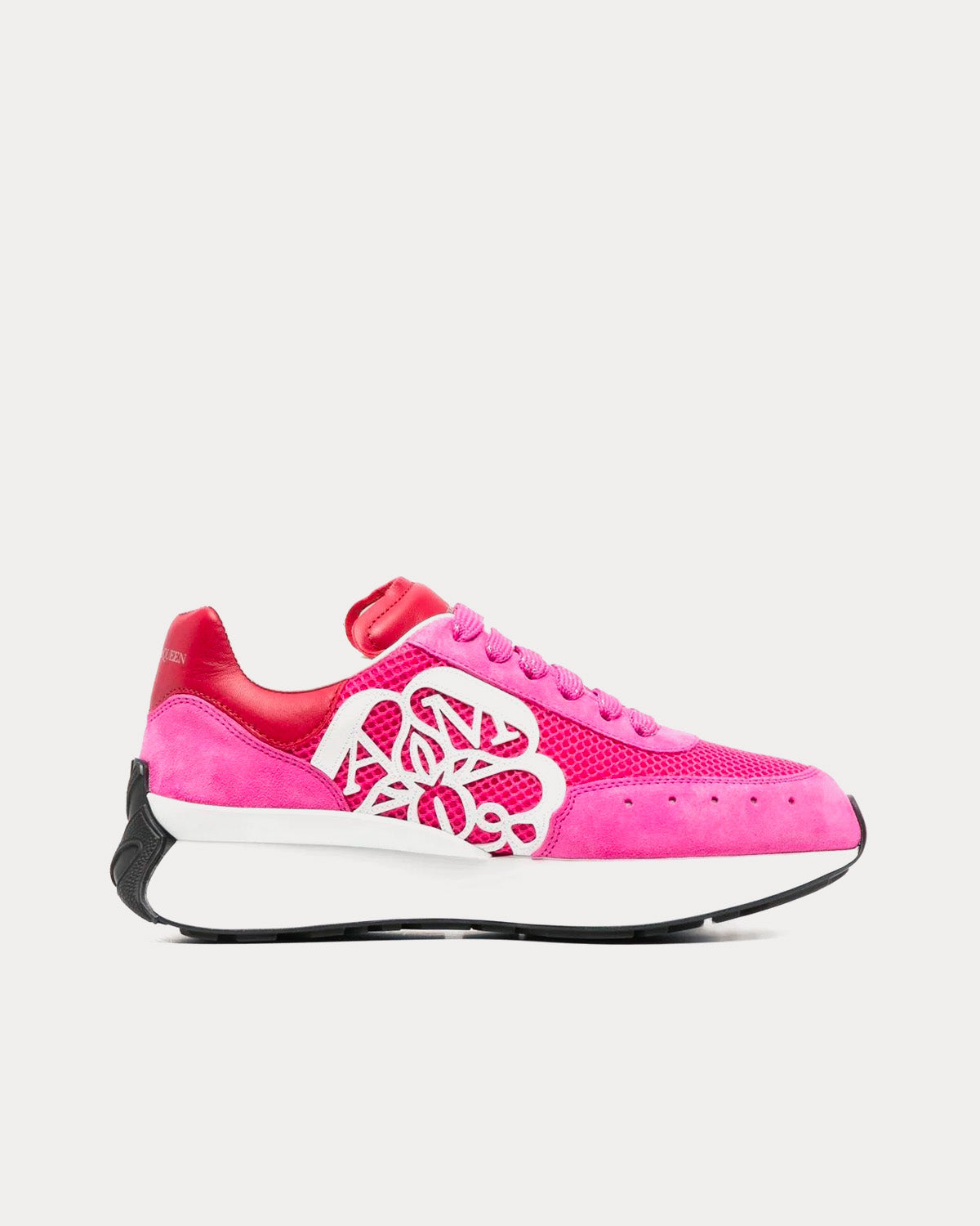 Alexander McQueen Sprint Runner Pink White Low Top Sneakers Sneak in Peace