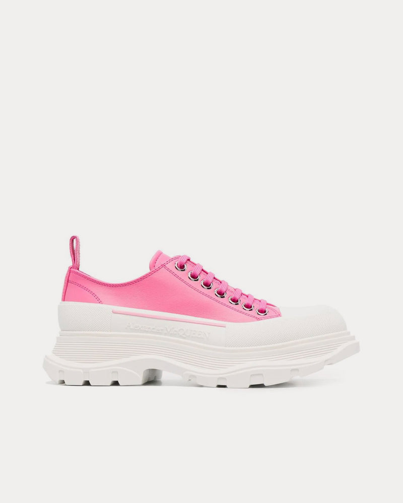 Alexander McQueen Tread Slick Pink / White Low Top Sneakers - 1