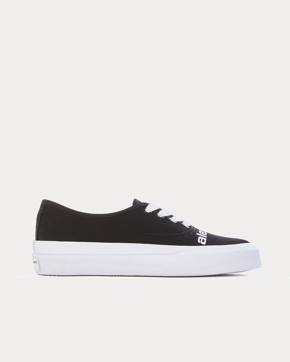 Alexander Wang Dropout Canvas Logo Black Low Top Sneakers - 1