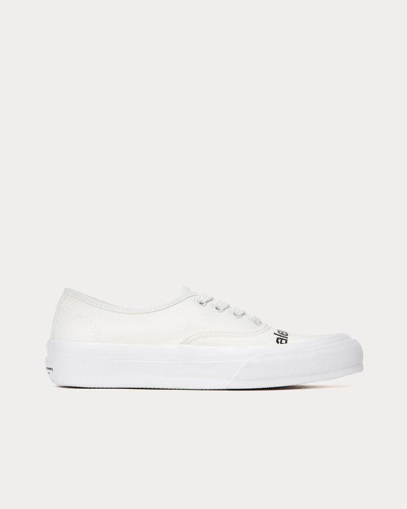 Alexander Wang Dropout Canvas Logo White Low Top Sneakers - 1