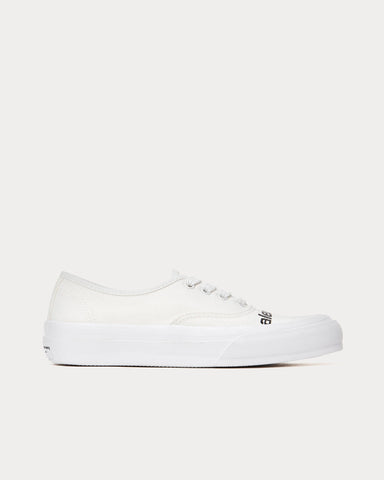 Alexander Wang Dropout Canvas Logo White Low Top Sneakers