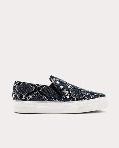 Allkind Hayley Stud Detail Vegan Black Slip On Sneakers