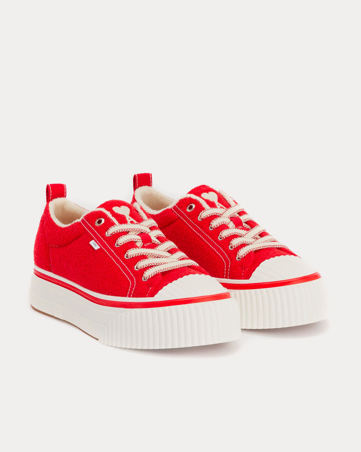 AMI 1980 Canvas Red Low Top Sneakers - 2