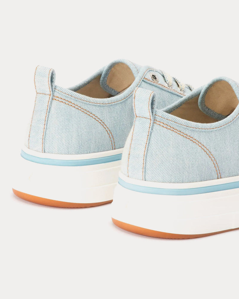 Ami Paris 1980 Canvas Bleached Blue Low Top Sneakers - 2