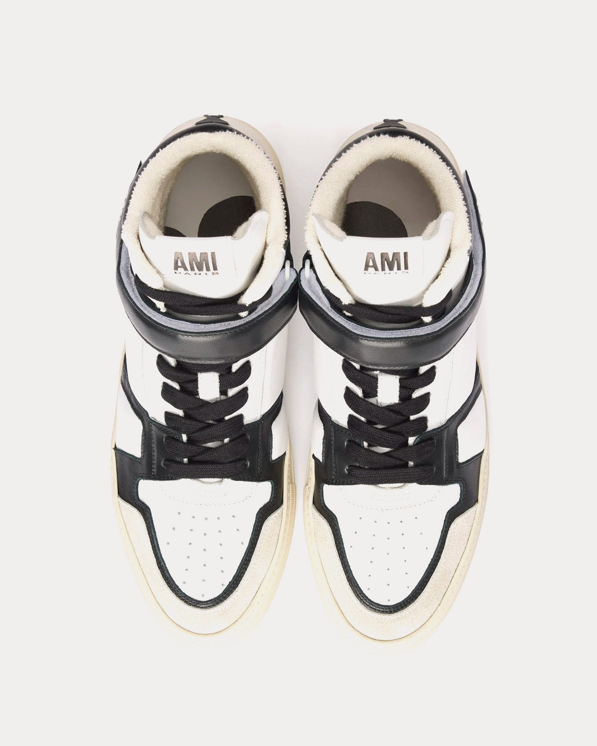 AMI Ami De Coeur Black / White High Top Sneakers - 2