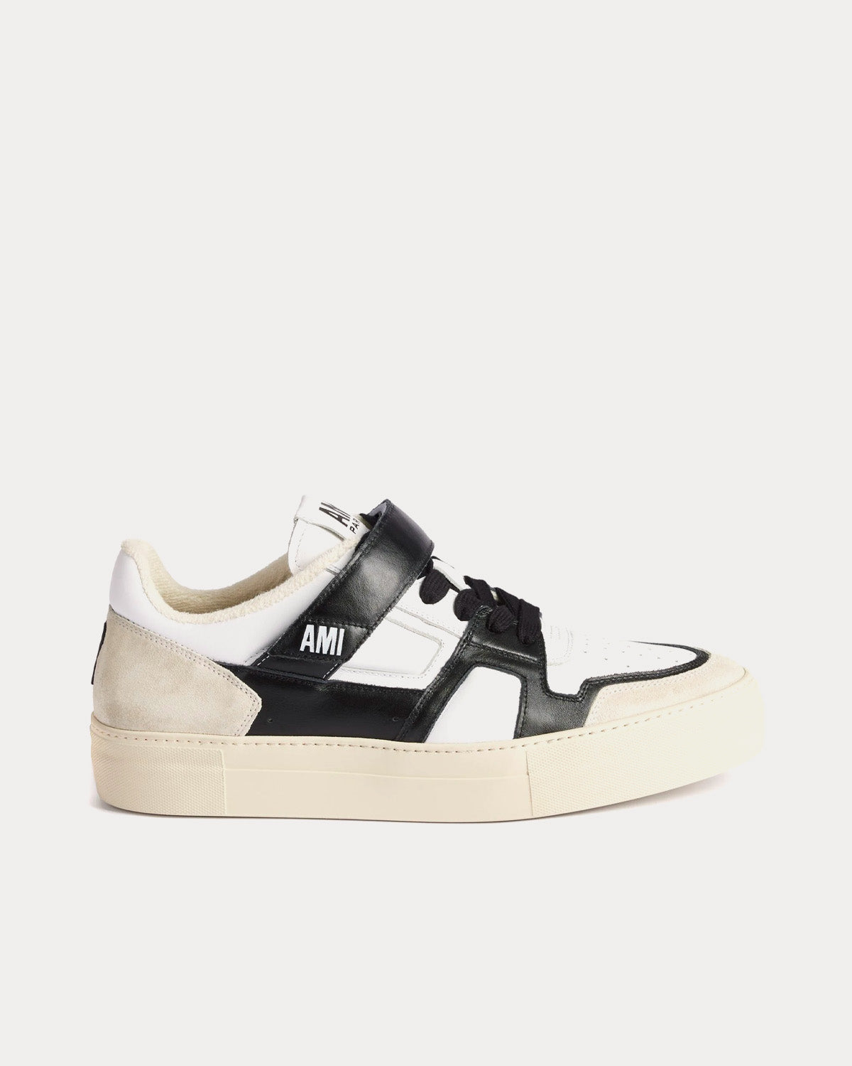 AMI Ami De Coeur Black / White Low Top Sneakers - 1