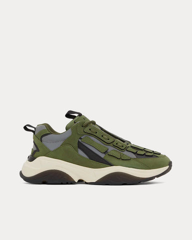 AMIRI Bone Runner Olive / Black Low Top Sneakers