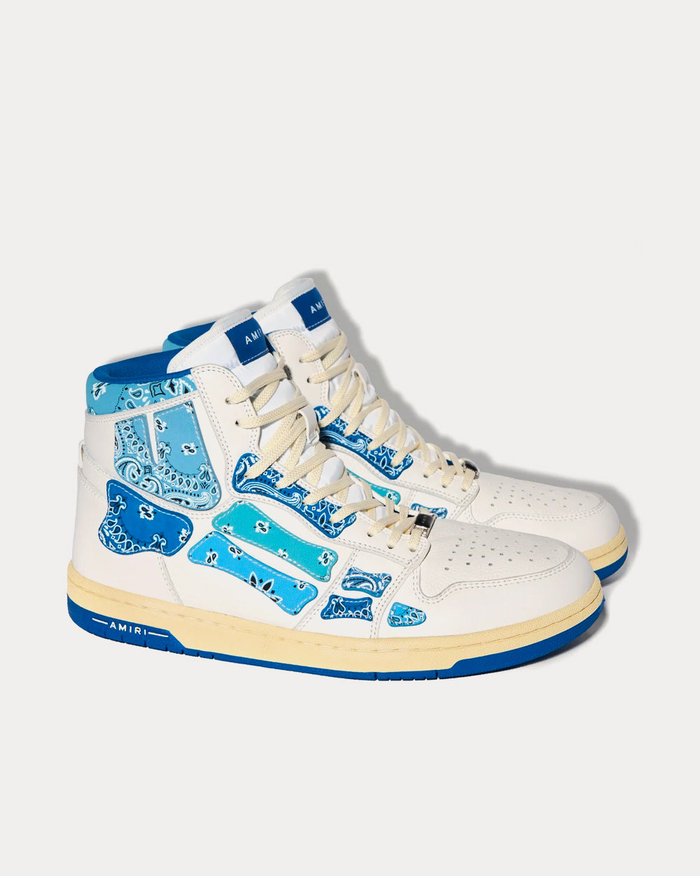 AMIRI Skel-Top Hi Bandana Blue High Top Sneakers - 3