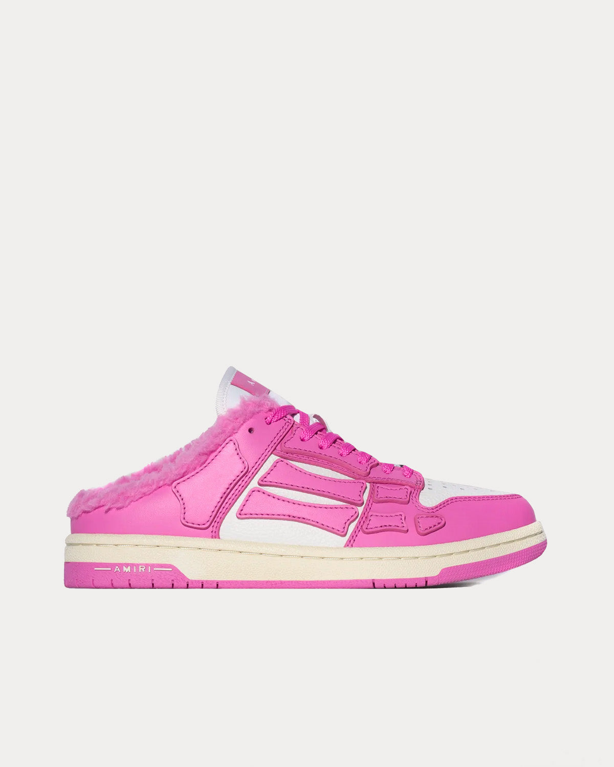 AMIRI Skel Top Shearling Mule Pink Low Top Sneakers - 1