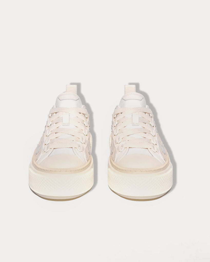 AMIRI Skel-Top Low White / Pink Low Top Sneakers - Sneak in Peace