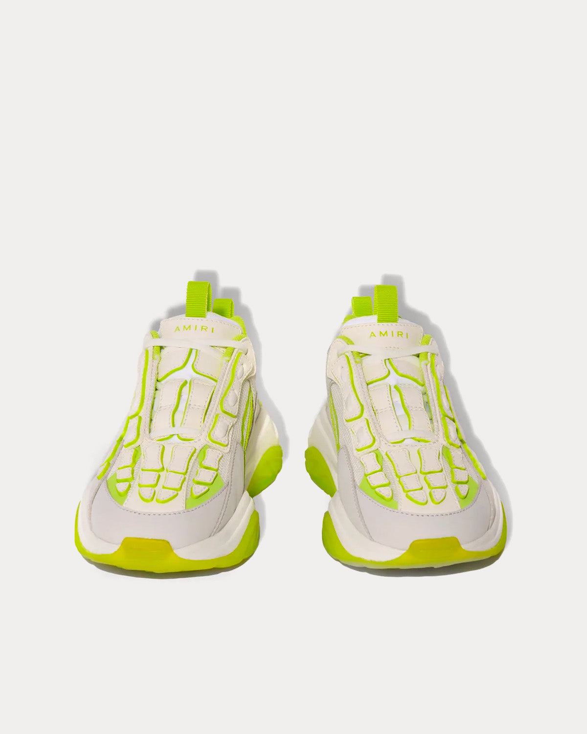 AMIRI Bone Runner Grey / Lime Low Top Sneakers - 2