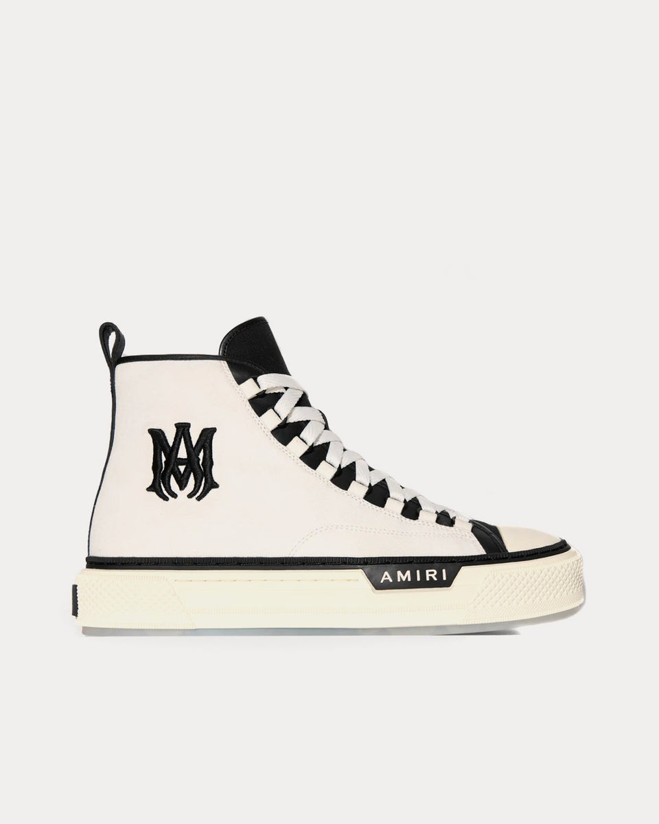 AMIRI M.A. Court High Black White High Top Sneakers Sneak in Peace