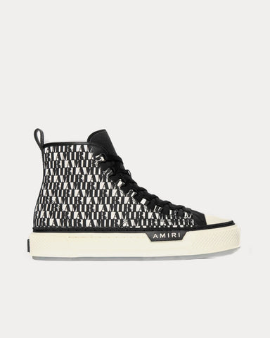 AMIRI Court Black / White High Top Sneakers