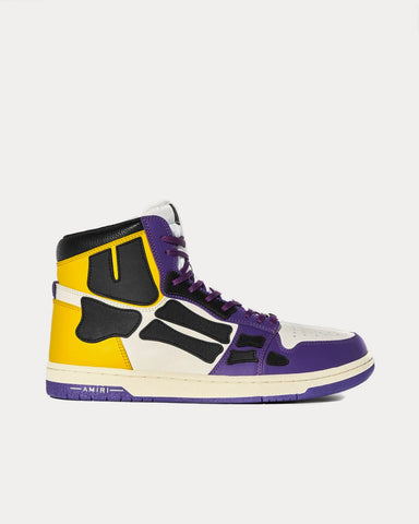 AMIRI Skel Top Purple / Gold High Top Sneakers