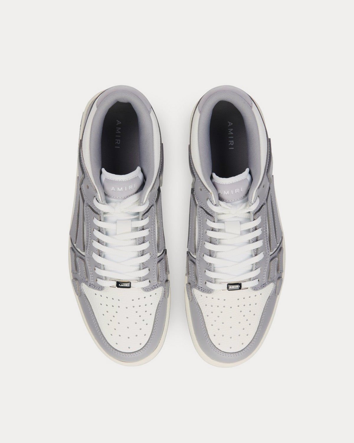 AMIRI Skel-Top Grey / White Low Top Sneakers - 2