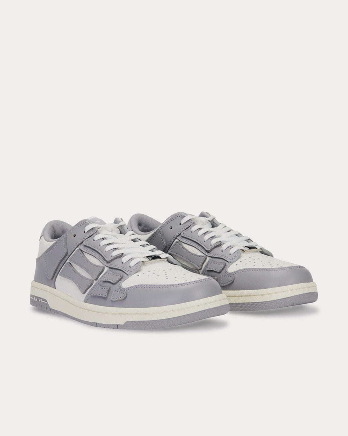 AMIRI Skel-Top Grey / White Low Top Sneakers - 3