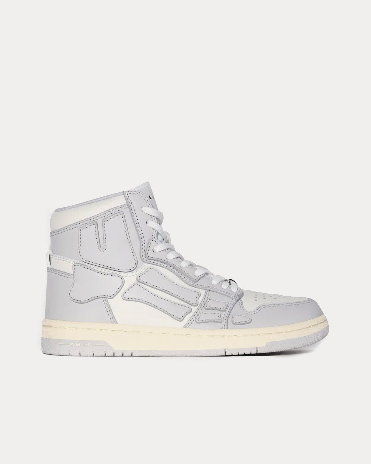 AMIRI Skel Top Hi Grey / White High Top Sneakers - 1