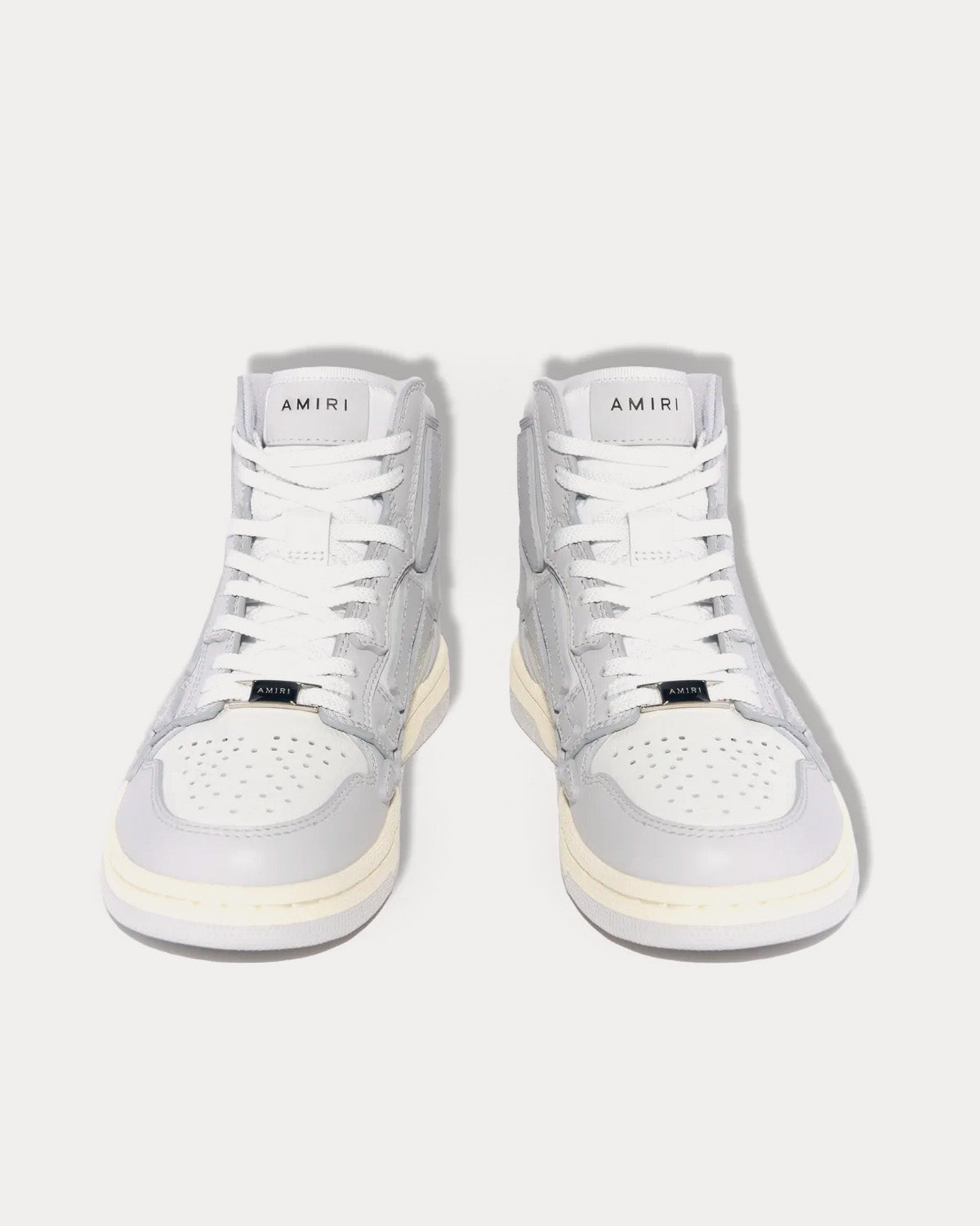 AMIRI Skel Top Hi Grey / White High Top Sneakers - 2