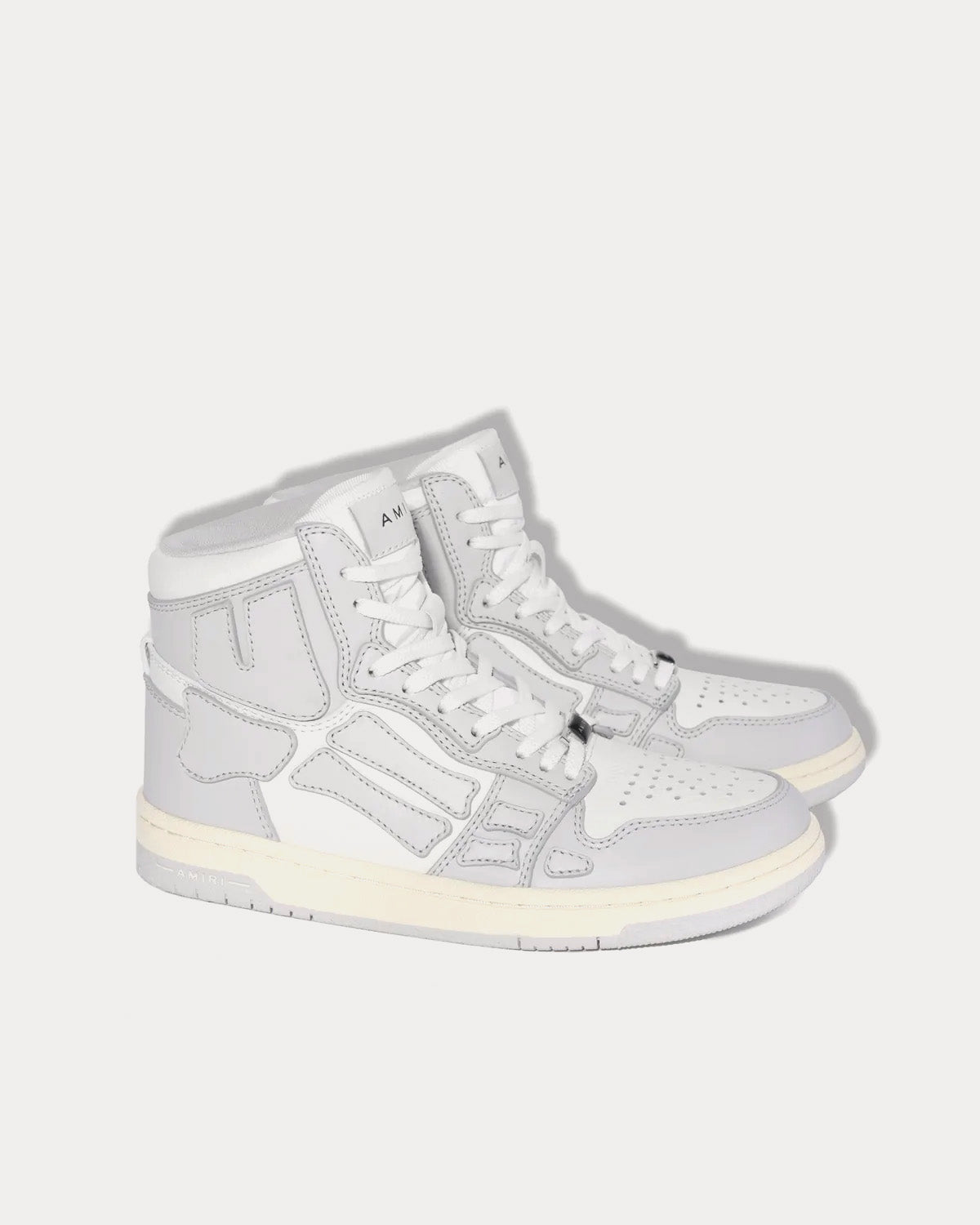 AMIRI Skel Top Hi Grey / White High Top Sneakers - 3