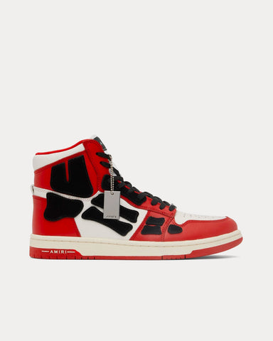 AMIRI Skel-Top Hi Red / White High Top Sneakers