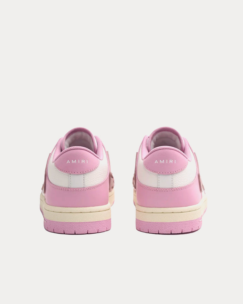 AMIRI Skel-Top Low White / Pink Low Top Sneakers - Sneak in Peace