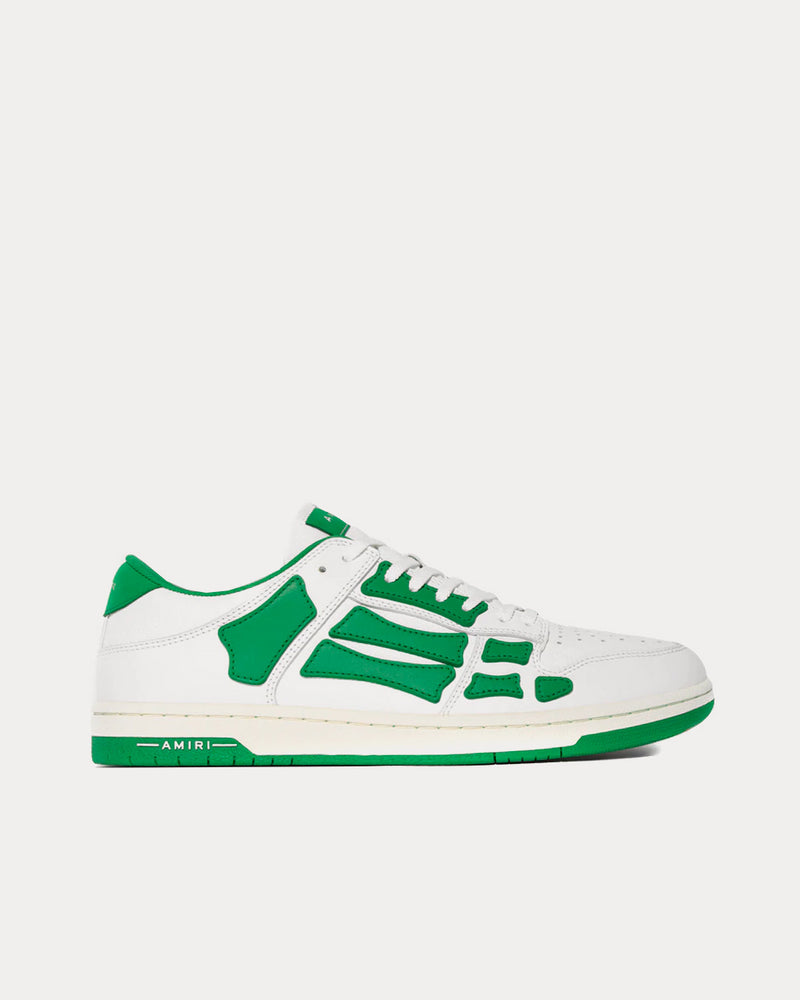 AMIRI Skel Top White / Green Low Top Sneakers - 1