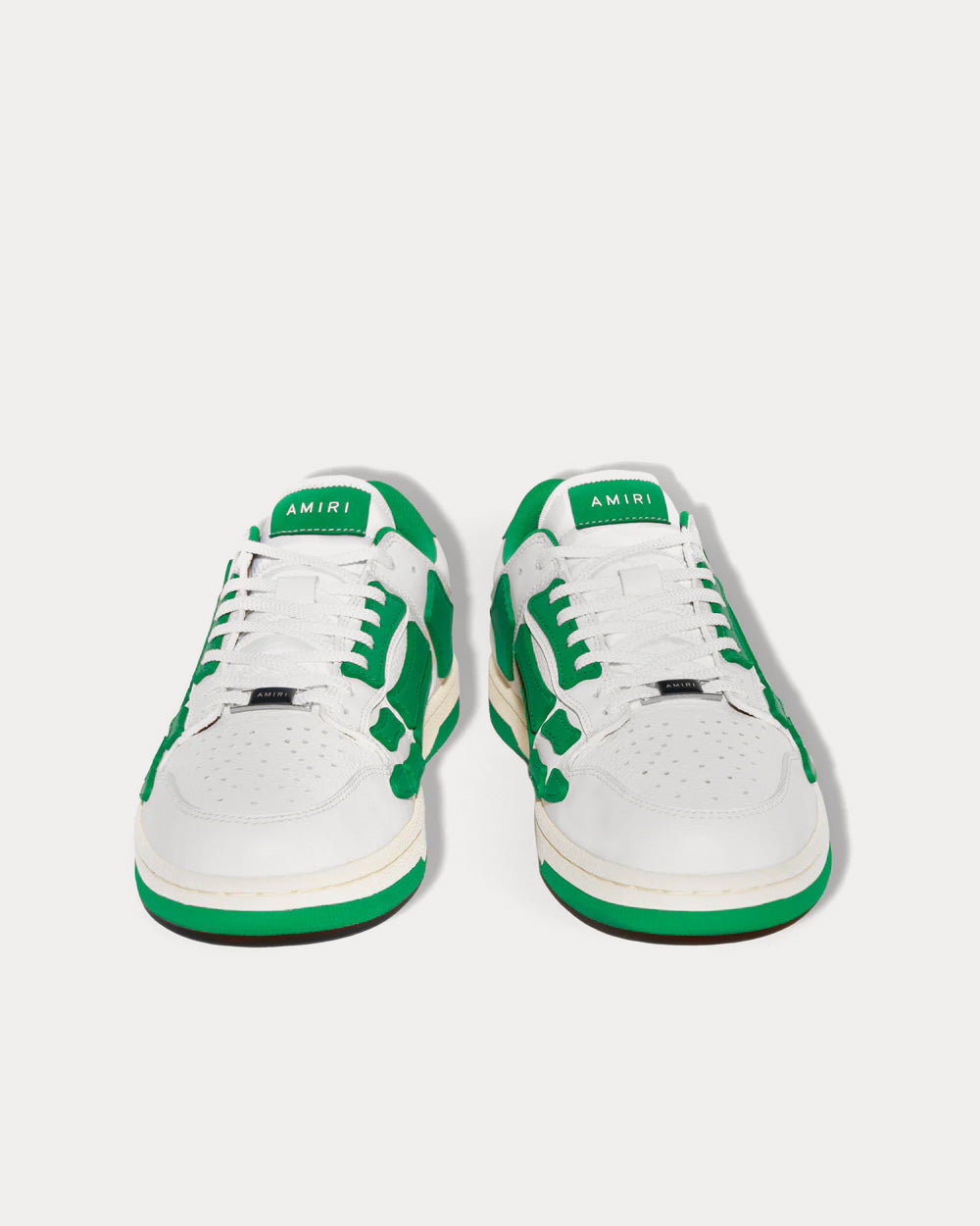 AMIRI Skel Top White / Green Low Top Sneakers - 2