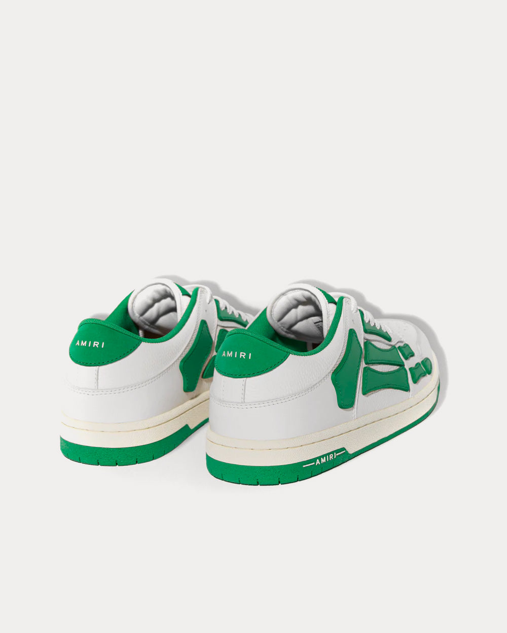 AMIRI Skel Top White / Green Low Top Sneakers - 3