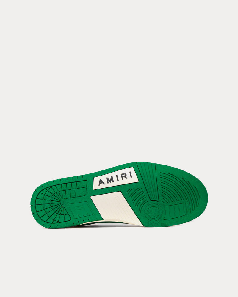 AMIRI Skel Top White / Green Low Top Sneakers - 4