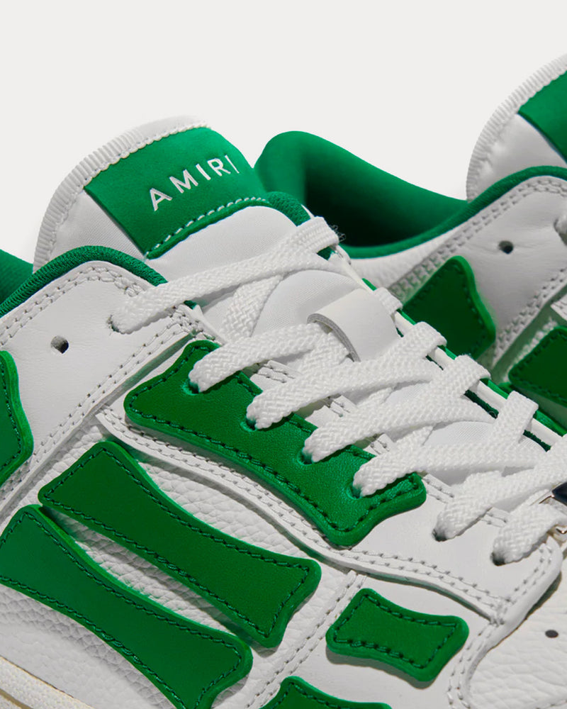 AMIRI Skel Top White / Green Low Top Sneakers - 5