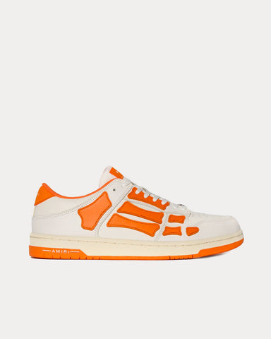 AMIRI Skel Top White / Orange Low Top Sneakers