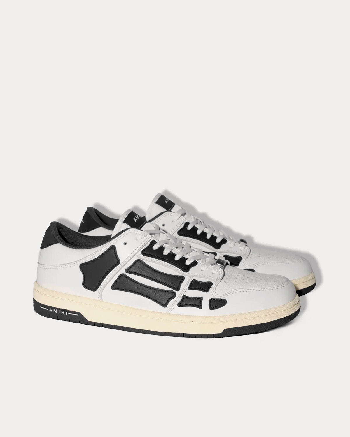 AMIRI Skel-Top White / Black Low Top Sneakers - 3