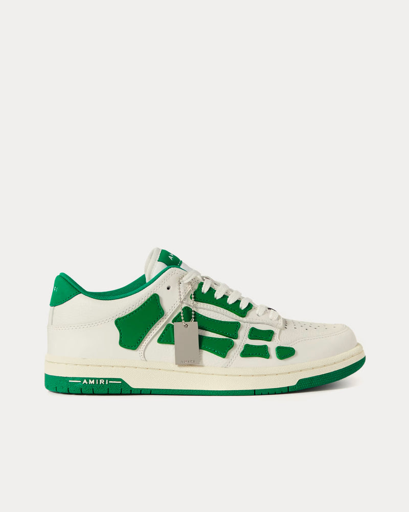 AMIRI Skel Top White / Green Low Top Sneakers - 1