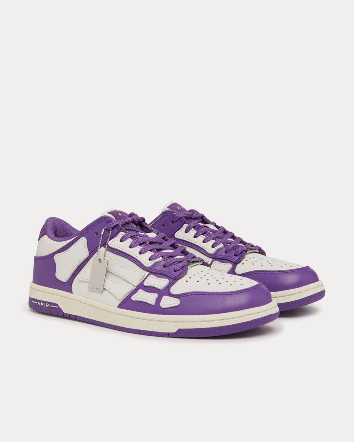 AMIRI Skel-Top Purple / White Low Top Sneakers - 3