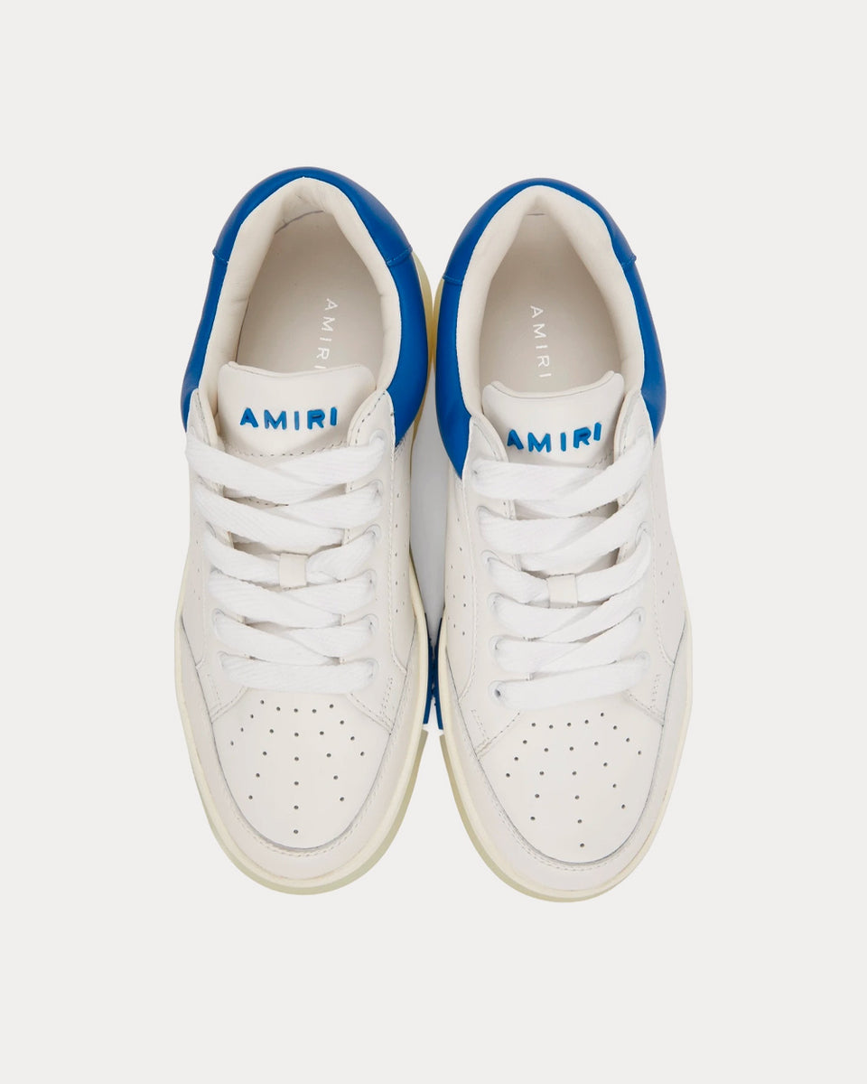 AMIRI Stadium White / Blue Low Top Sneakers