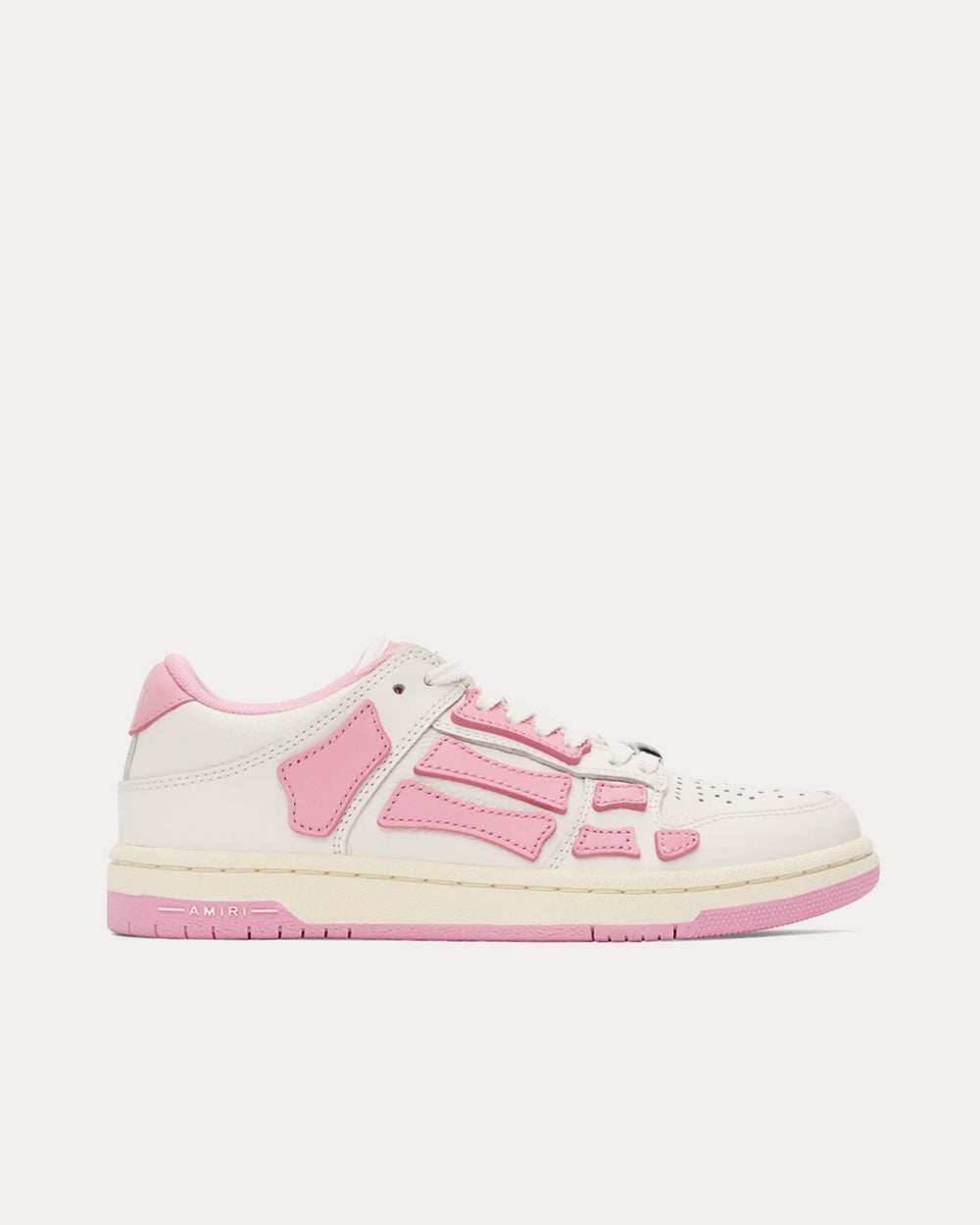 AMIRI Skel-Top Low White / Pink Low Top Sneakers - 1