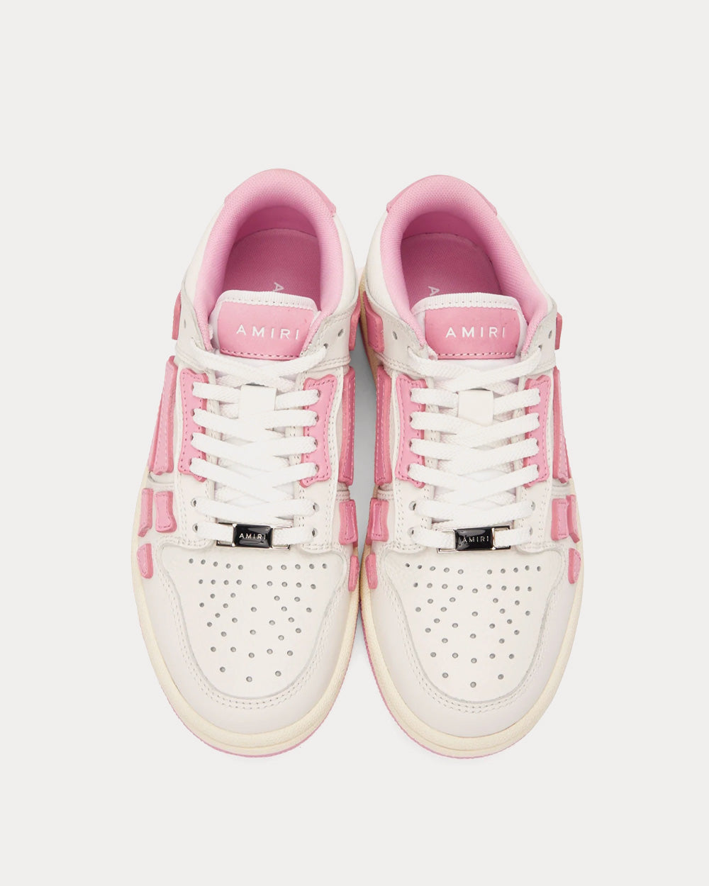 AMIRI Skel-Top Low White / Pink Low Top Sneakers - 2