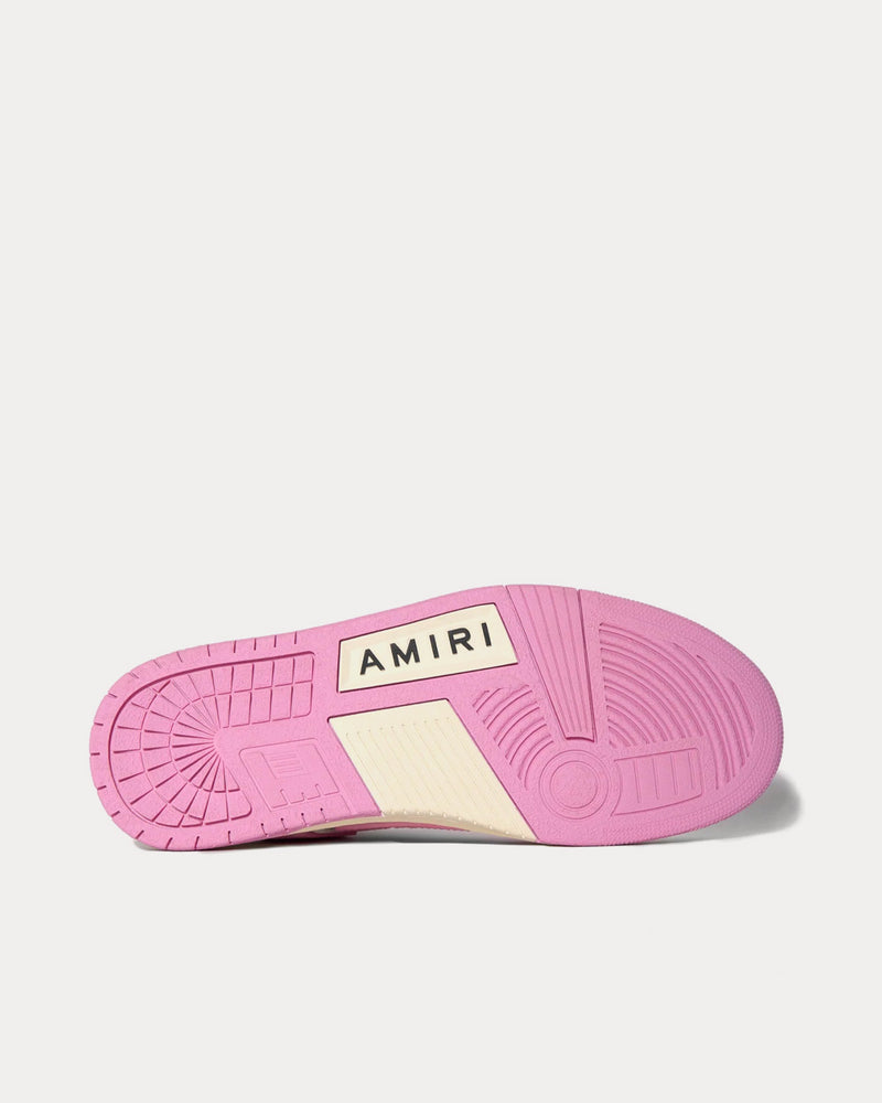 AMIRI Skel-Top Low White / Pink Low Top Sneakers - 4