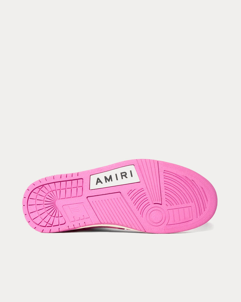 AMIRI Skel-Top Hi White / Pink High Top Sneakers - Sneak in Peace